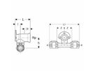 Equerre de raccordement en T 90° Geberit FlowFit déportée
