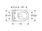 Set complet pour système de WC
504.079 iCon avec plaque de déclen-
chement: TurboFlush WC suspendu
forme fermée, avec siège de WC
set de raccordement, set antibruit
plaque de déclenchement - Sigma20 angulaire, blanc
