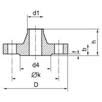 Bride de pré-soudage PN10, revêtue à froid 2K, 3 x 60μm = 180μm
