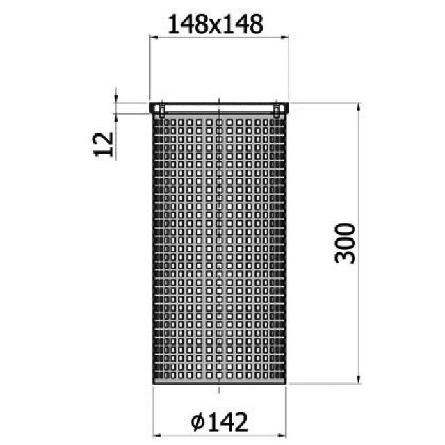 ACO DACHABLAUF KIESFANG MEHRT.
416411 H = 300 MM INOX