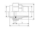 5036, Instaflex, Manchon union de transition avec bout mâle et filetage mâle