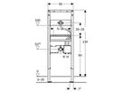 Geberit Duofix pour lavabo, 130 cm, robinetterie murale électronique avec boîtier à encastrer pour commande