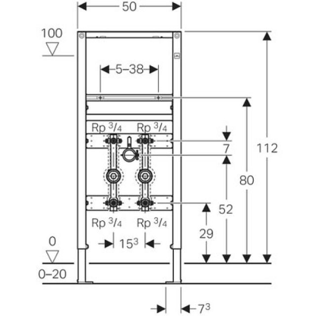 DUOFIX-ELEMENT FUER WASCHTISCH
111.570 JRG UP-VENTIL 2 WZ
TYP 112