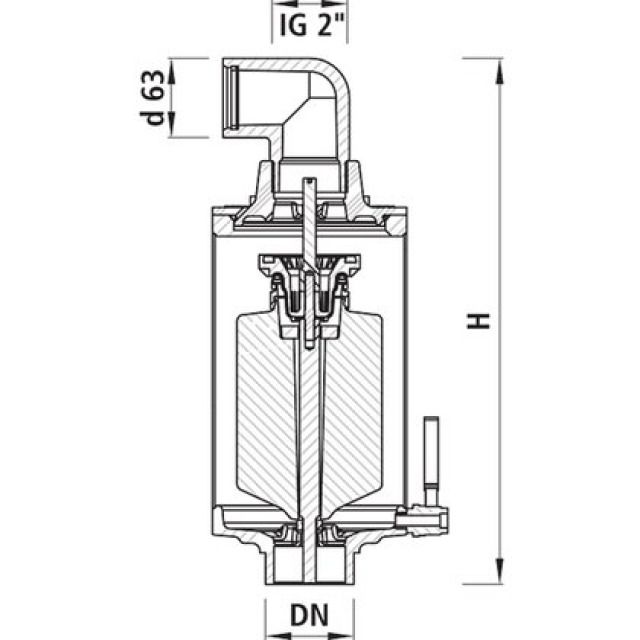PURGEUR-AERATEUR HAWLE DIAM.
9872    DN 50     0 - 16 BAR