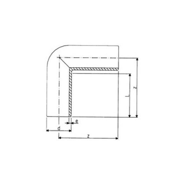 COUDE PE-100   S-5  PN16
90° - 75 MM