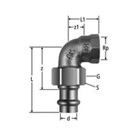 Optipress-Aquaplus-Vis de rappel équerre, 81047