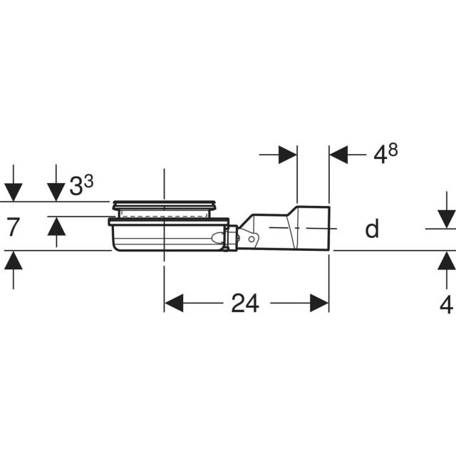 Grille-avaloir Geberit Varino
388.034 corps de base, horizontal
d50/63: d=50/63mm