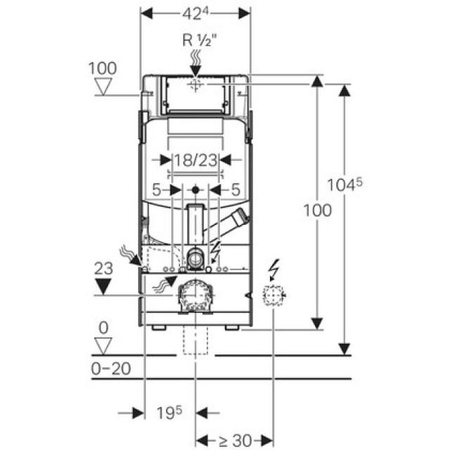 GIS-WAND-WC-ELEMENT  TYP 112
461.316          BETAET. VORNE