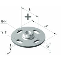 Plaque de base ronde inox  V4A 11.8