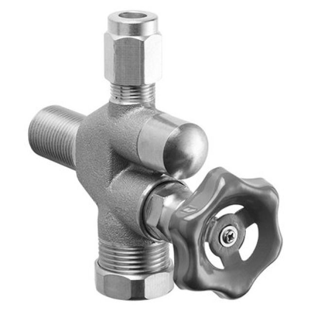 Robinet d'arrêt double SIDUO
1/2", raccord de serrage
sans soupape de retenue
groupe acoustique I
Coloris: laiton