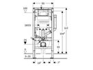 Geberit Duofix élément pour WC suspendu Sigma, 112 cm