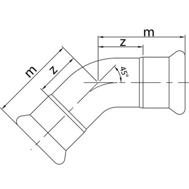 PROFITEC PRESSINOX - FIG. 5
COUDE 45° 168.3 MM