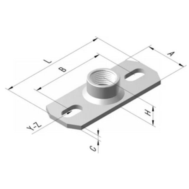 PLAQUE DE BASE RECT. 2 TROUS
3/4" 3.10"
CODE 4056