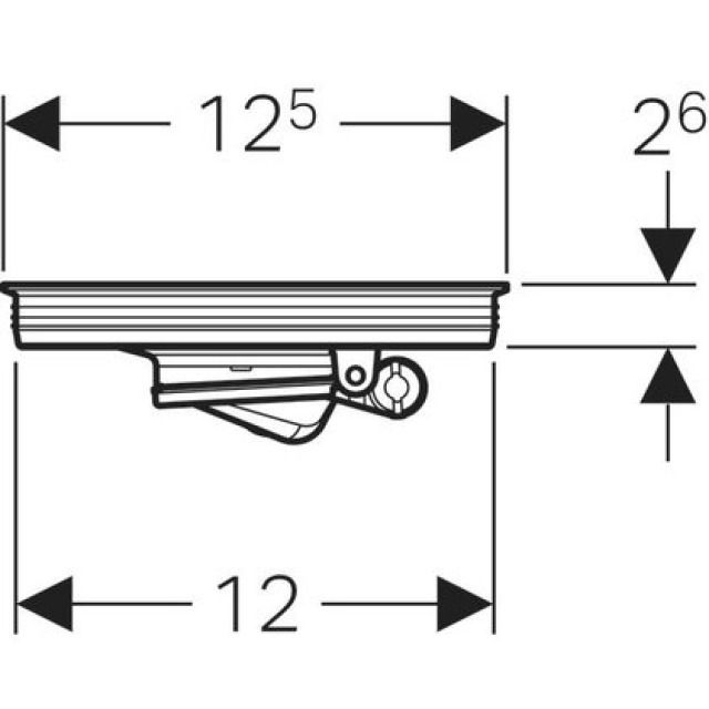 GEBERIT DISPOSITIF ANTI-RETOUR
POUR GRILLES-SIPHONS VARINO
13 X 13 CM, 388.106