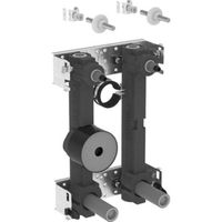 GIS Set lavabo pour robinetterie monobloc, avec une unité pour compteur d'eau et une prise d'eau avec robinet d'arrêt encastré JRG LegioStop® et té de raccordement