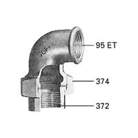 Equerre union à joint plat, 95, noir, (UA1)
