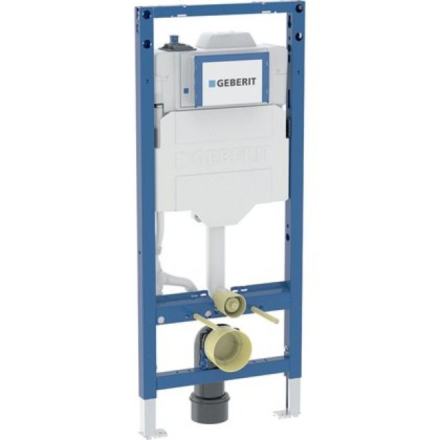 Wandklosettelement Geberit
Duofix Sigma, Höhe 120 cm,
Breite 50 cm, Ausladung max.
62 cm, Montagerahmen Füsse
verstellbar Einbauspülkasten
für Betätigung von vorne mit - Geberit SetApp kompatibel
Netzteil 230V/12V, mit HS30-1
Hygienespülung mit einem
Wasseranschluss