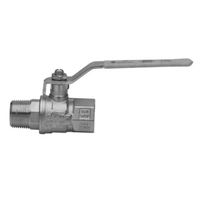 Robinet à boisseau sphérique pour gas avec poignée en acier jaune M/F