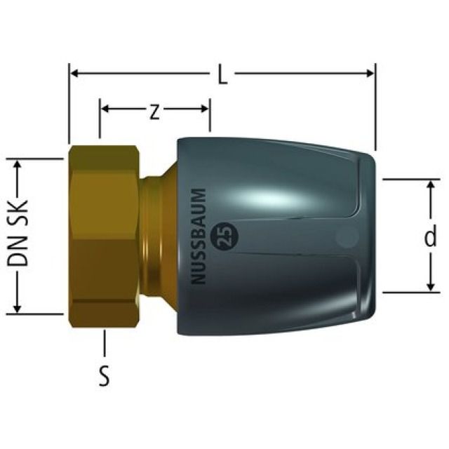 Accouplement rapide RN avec
écrou, Profix-Optiflex
85153.23