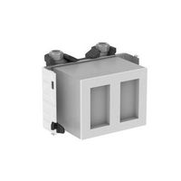 GIS Plaque de montage avec deux unités pour compteur d'eau compactes avec robinet d'arrêt encastré JRG LegioStop®