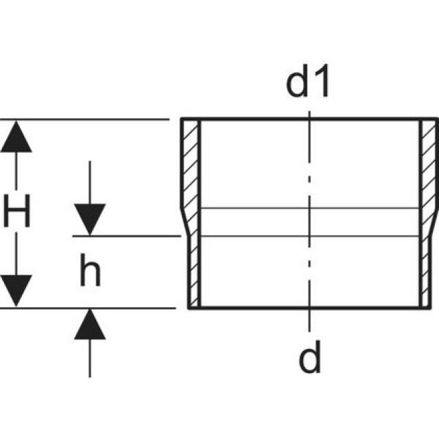 GEBERIT TUBULURE TRANSITION
370.738 EN FONTE 200 / 210 MM