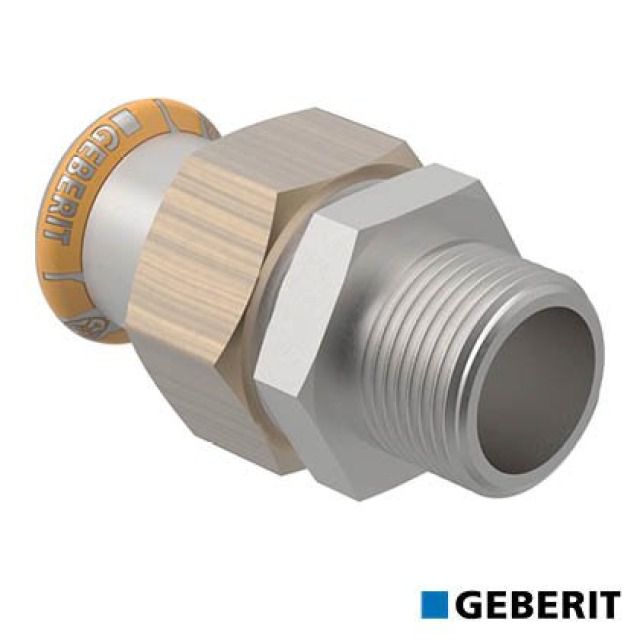 Geberit Mapress Therm
Übergangsverschraubung mit
Aussengewinde: d=18mm, R=3/4"