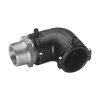 ELGEF Plus, Coudes 90° de transition PE/acier électrosoudables (acier inoxydable 1.4305) Avec filetage mâle