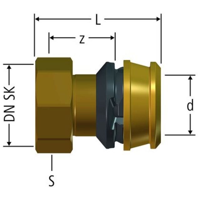 Accouplement rapide avec
écrou RN, Flowpress-Optiflex
pour distr. Optiflex 84253.23