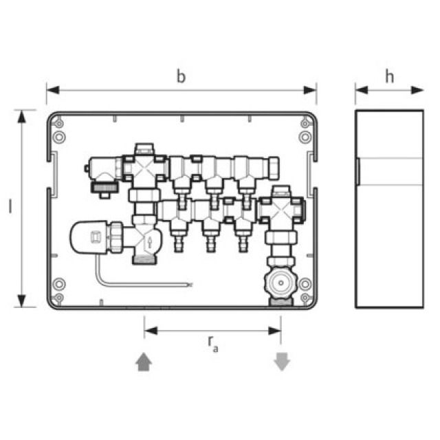 MINITEC ANSCHLUSSBOX F.3 HK
F.UNTERPUTZMONTAGE