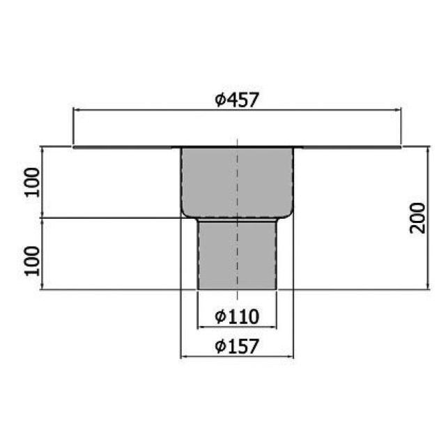 ACO DACHAB. SENKR. MEHRT INOX
445494 UNISOLIERT DN 100