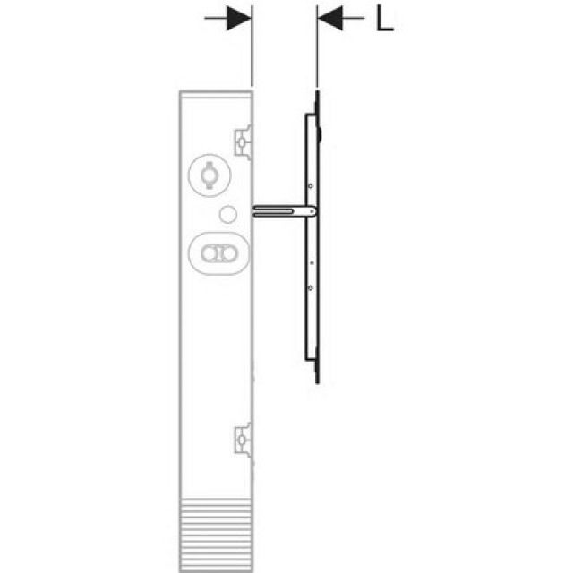 Porte p. armoire d.distribut.
GEBERIT PushFit
650.421          B = 75 CM