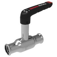 Robinet à boisseau sphérique BROEN BALLOFIX Full Flow « Press × Press » en acier inoxydable – tige longue