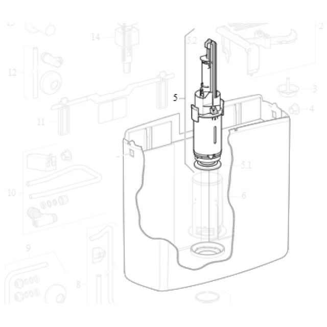 Cloche complète 2 quantités
pour chasse d'eau
140.307/14/27
Coloris: sans couleur