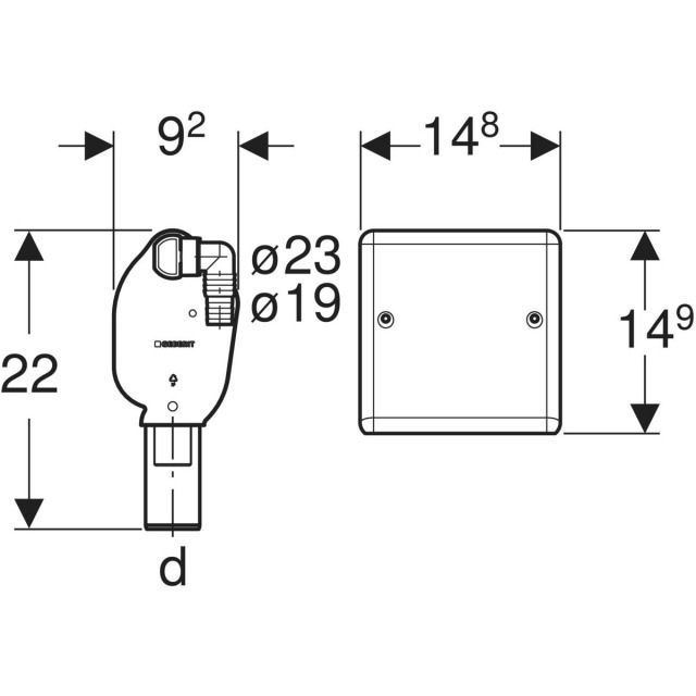 GEBERIT SET MONTAGE SIPHON
152.236 A ENCAS MACH. A LAVER