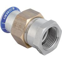 Geberit Mapress Raccord union acier inoxydable avec filetage intérieur en laiton