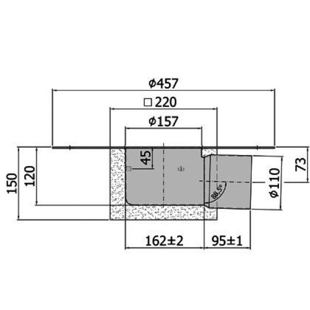ACO DACHAB. WAAGR. MEHRT INOX
445498 ISOLIERT DN 100