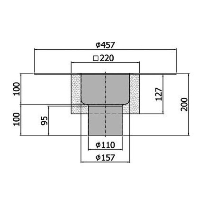 ACO DACHAB. SENKR. MEHRT INOX
445495 ISOLIERT DN 90