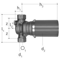 JRGURED, 1380, UP Réducteur de pression Set de pré-installation, PN 16