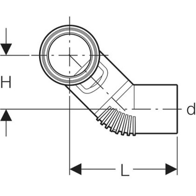 SILENT COUDE 90° WC SUSPENDU
308.006 GAUCHE        90 MM