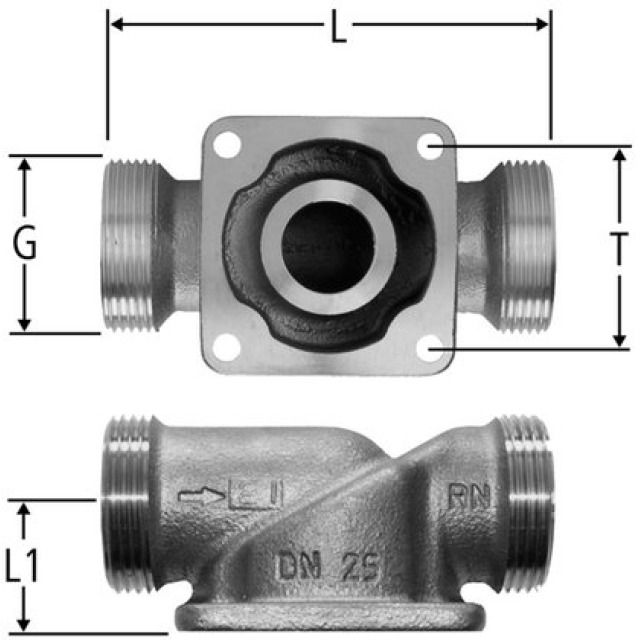 BOITIER DE RACC. S/FACE, POUR REDFIL,
DN 32 (1 1/4), 12085.37