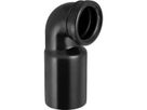 Geberit PE-HD, Coude de raccordement 90° pour WC suspendu, avec extension