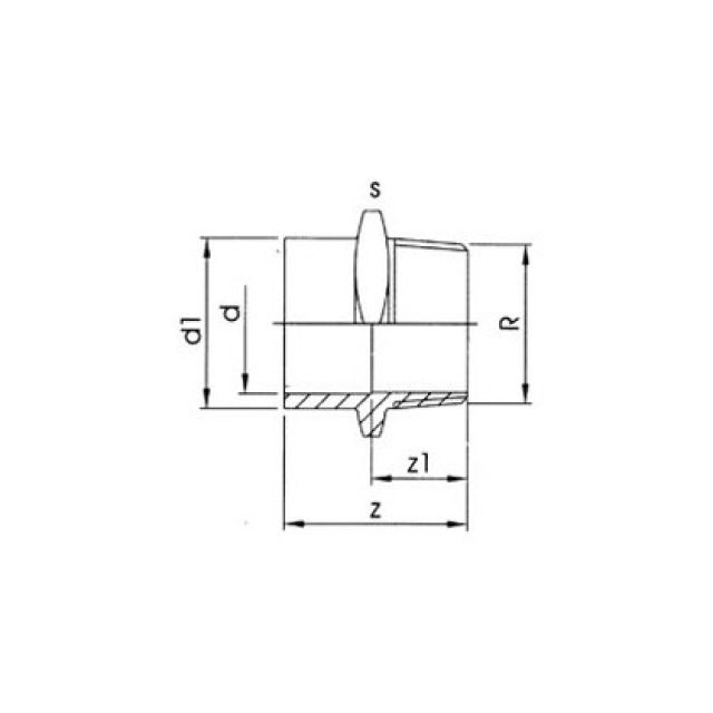 GF-PVC  RACC. M/M D 20-1/2
NO. 721.910.556