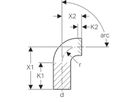 Geberit PE-HD, Coude 90° à grand rayon