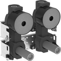 GIS Plaque de montage avec deux unités pour compteur d'eau avec robinet d'arrêt encastré JRG LegioStop