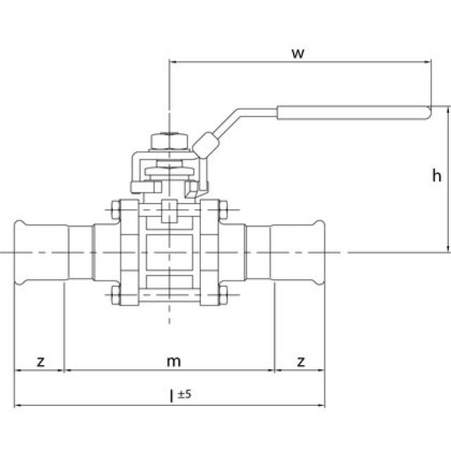 PROFITEC PRESSINOX - FIG. 31
ROBINET À BOISSEAU SPHÉRIQUE
108MM