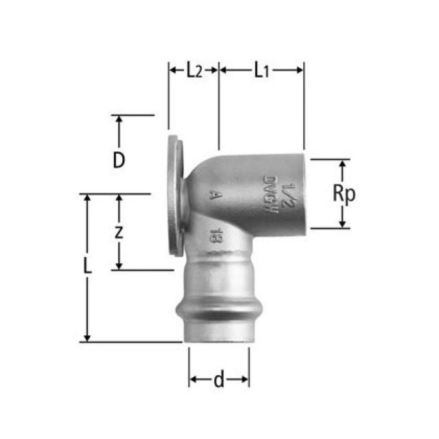 EQUERRE OPTIPRESS INOX
22 X 1/2   80050
