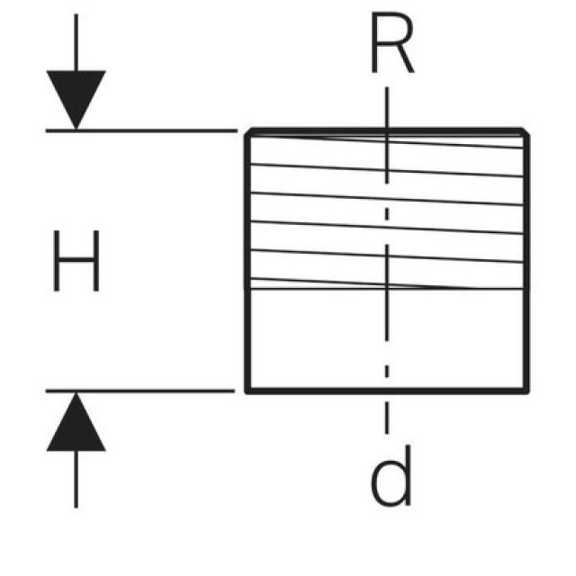 GEBERIT PE EMBOUT SOUDER FILET
361.727 EXTERIEUR 50 MM-1 1/2"