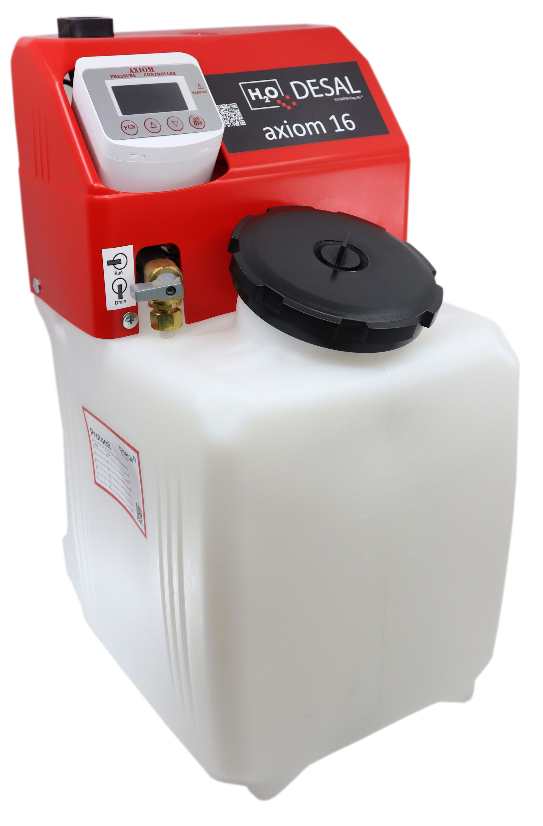 Elysator H2O DESAL® axiom 16L
Dispositif de réalimentation autom.
pour le maintien de la pression de
l'eau déminéralisée, des glycols
et de l'« eau de saumure ».