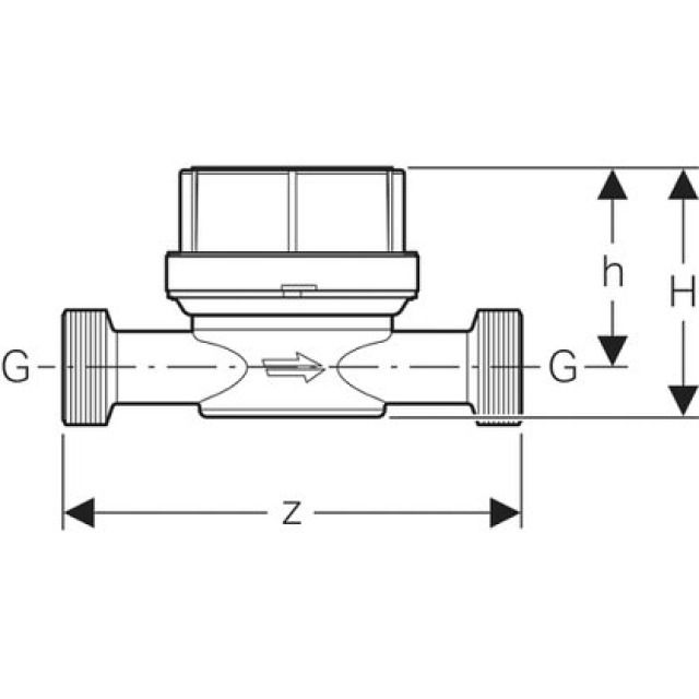 EINSTRAHL-WASSERZAEHLER R1"
653.498