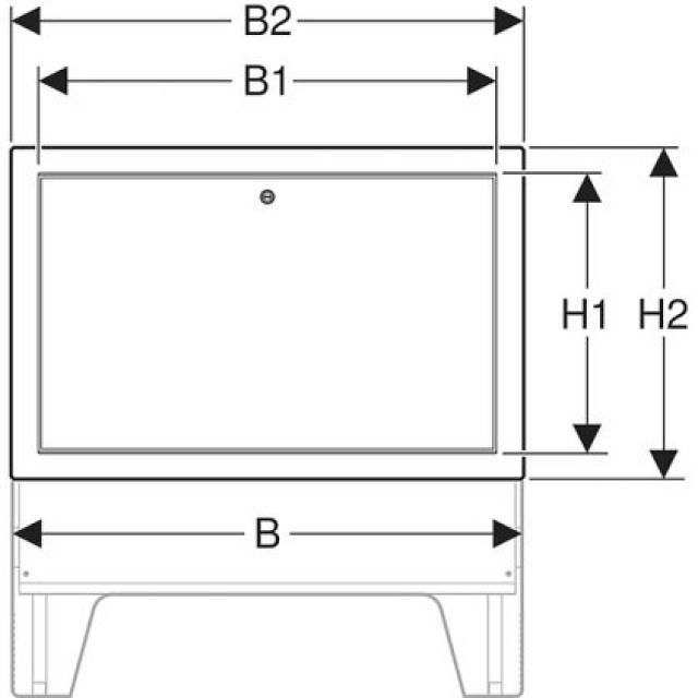 Porte p. armoire d.distribut.
GEBERIT PushFit
650.421          B = 75 CM